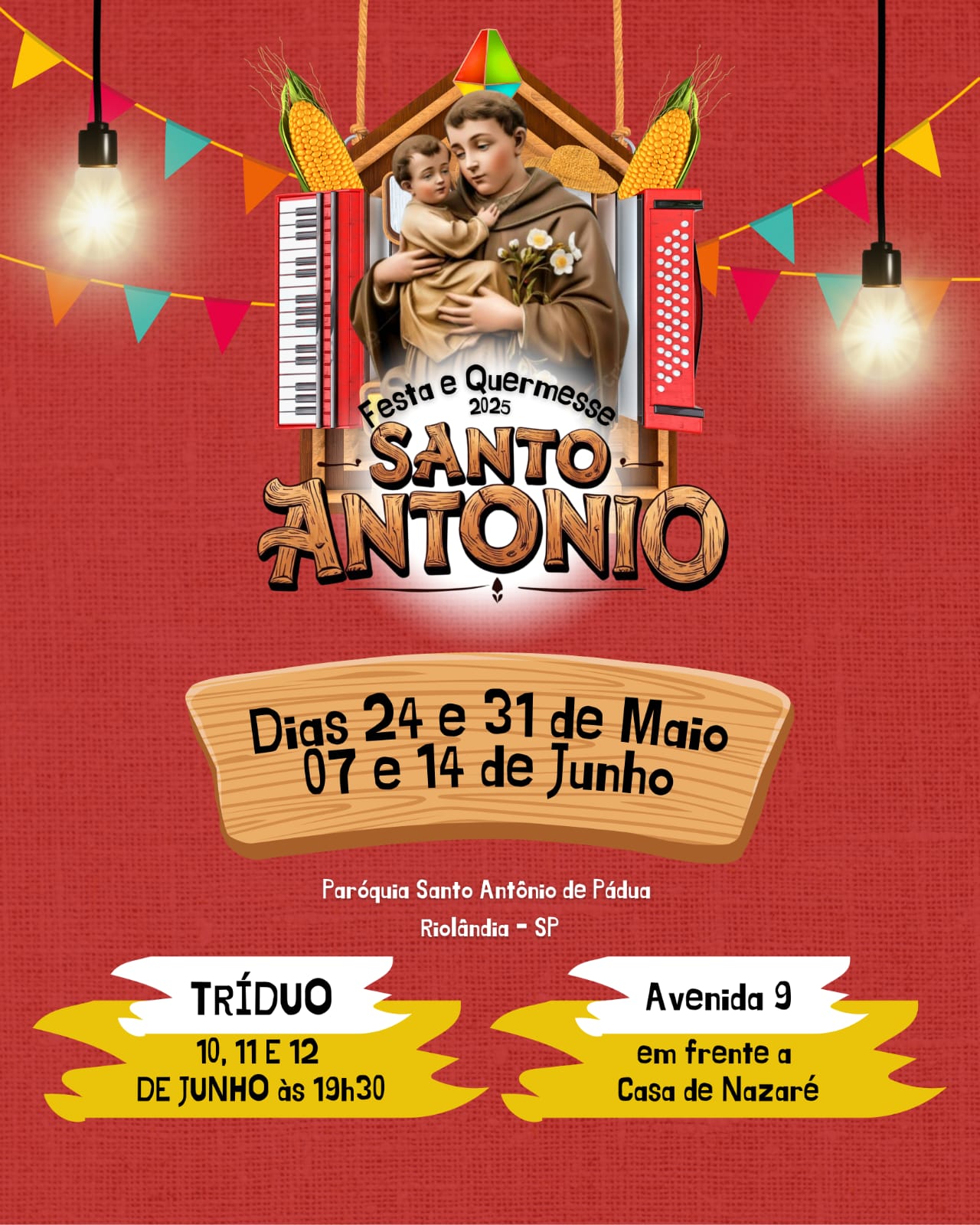 Quermesse de Santo Antônio em Riolândia!