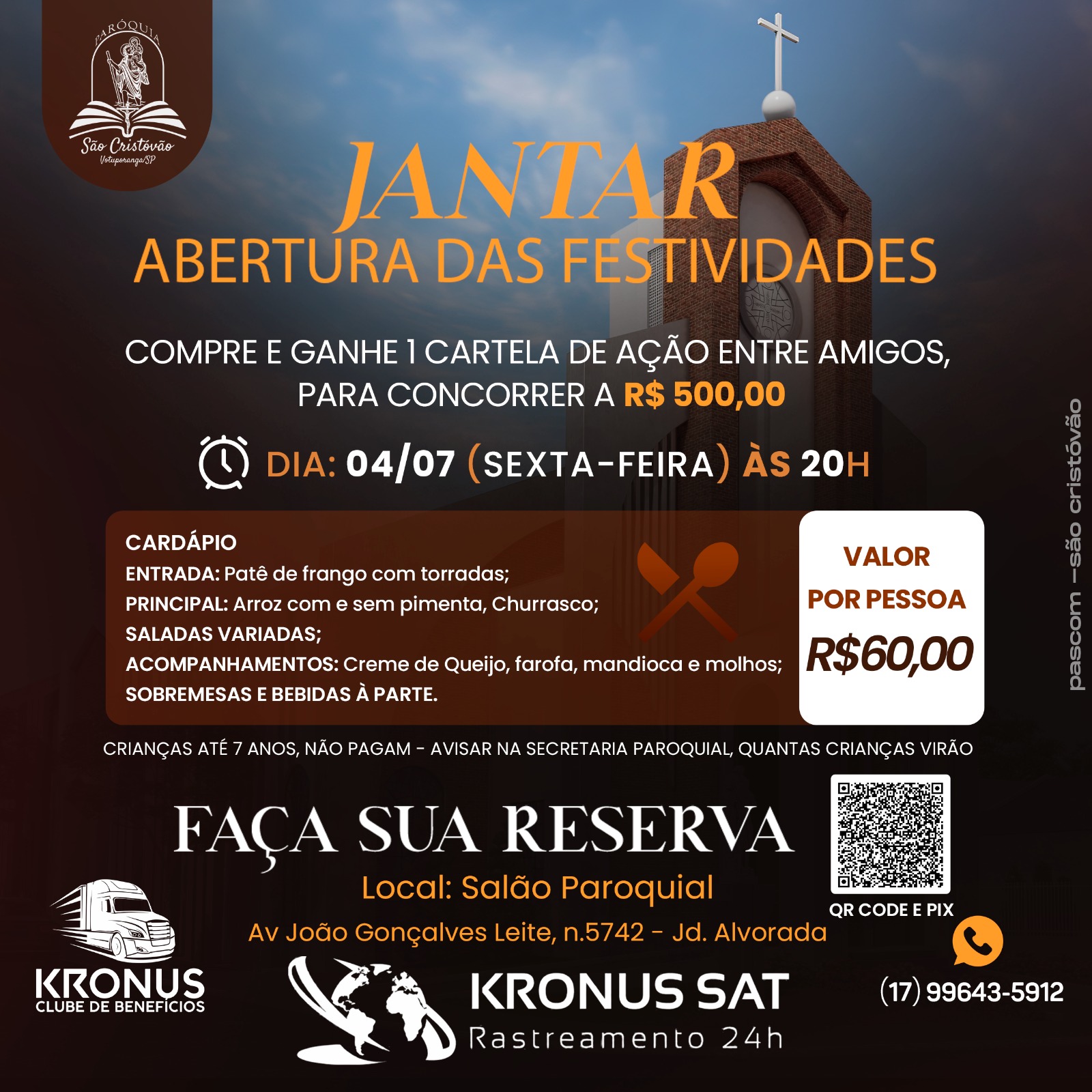 TRADIONAL JANTAR DA COMUNIDADE SÃO CRISTÓVÃO