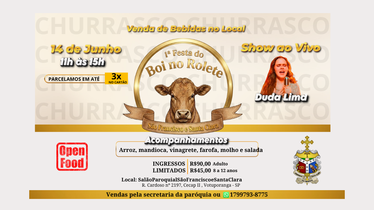1ª Festa do Boi no Rolete: Garanta já o seu ingresso!